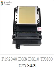 F192010 DX8 DX10 TX800 печатающая головка УФ печатающая головка для Epson TX800 TX710W TX720 TX820 PX720DW PX730DW TX700W TX800FW PX700WD PX800FW