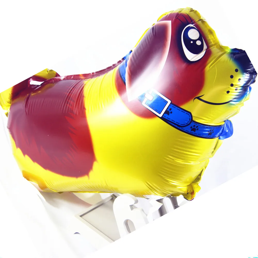 

New pet walking balloon animal dog balloon long ear gold puppy children bionic toy for birthday wedding decoration