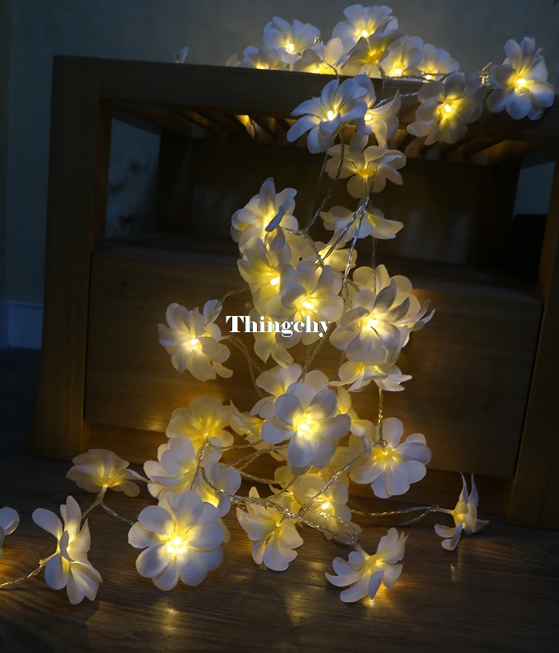 1.5M 10LED DIY frangipani String Lights Battery floral holiday lighting, Christmas Party garland decoration,Bedroom home Decor 1.5M 10LED DIY frangipani String Lights Battery floral holiday lighting, Christmas Party garland decoration,Bedroom home Decor