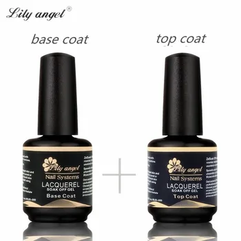 

LiLy angel 15ml 2pcst Good quality Nail polish set base coat+Top coat set nail primer soak off UV gel