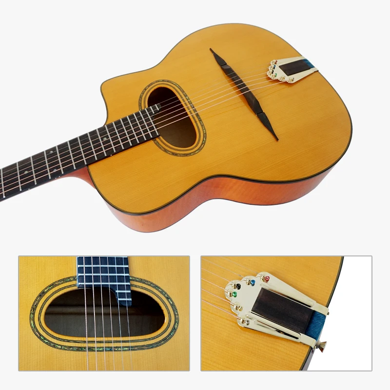 Aiersi бренд фигурная из клена Гранде Bouche Selmer Django Manouche акустическая Gypsy Jazz гитара