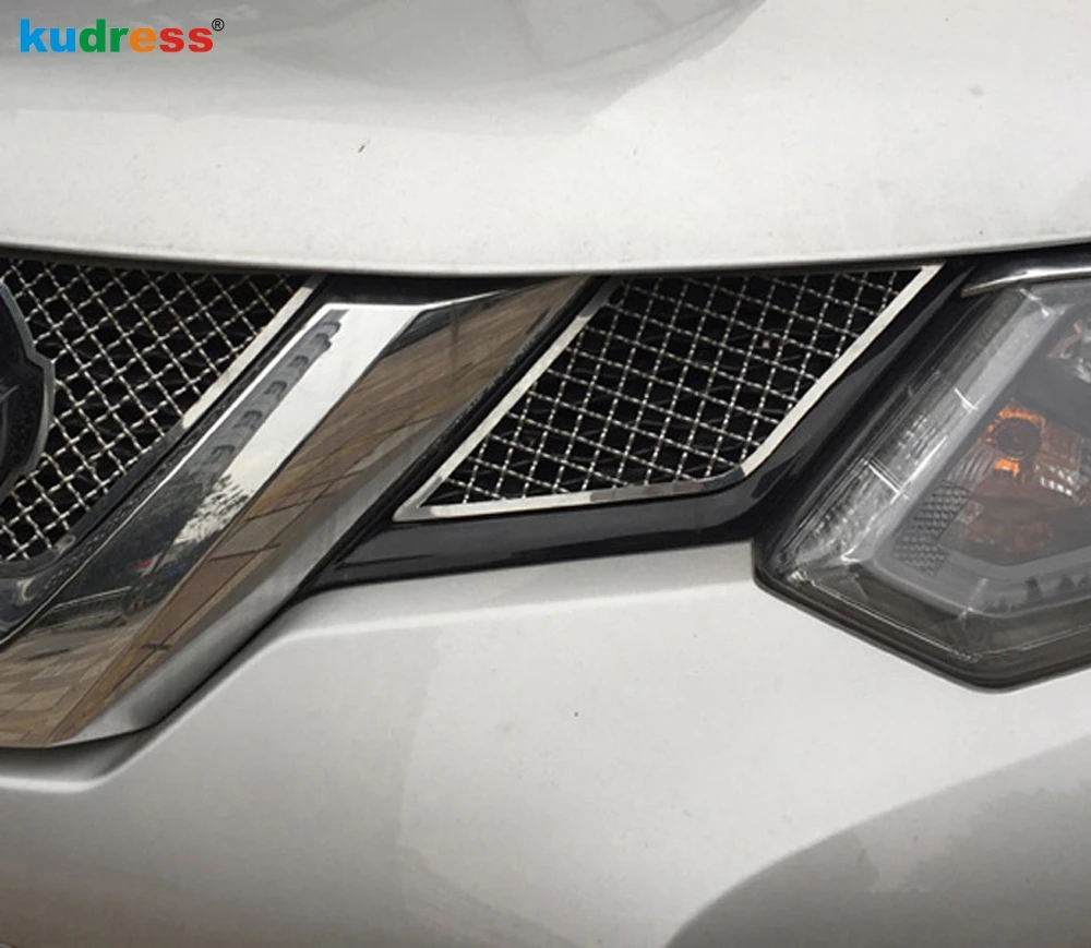 Для Nissan X-Trail Rogue 2014 2015 2016 2017 ABS хромированные передние центральной решетчатые