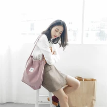 Новые женские сумки для покупок, холщовые однотонные сумки на плечо для девочек, Женский Повседневный пляжный рюкзак для девочек, школьная сумка для студентов