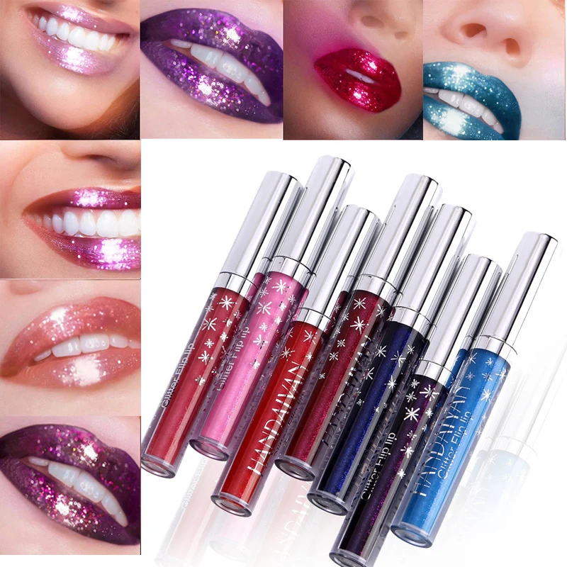 28 colors Lip Make Up Glitter Lipgloss Waterproof Long 