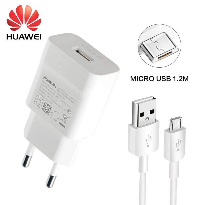 Huawei оригинальное зарядное устройство для путешествий 5 В/2A Зарядка Ascend P6 P7 P8 Honor