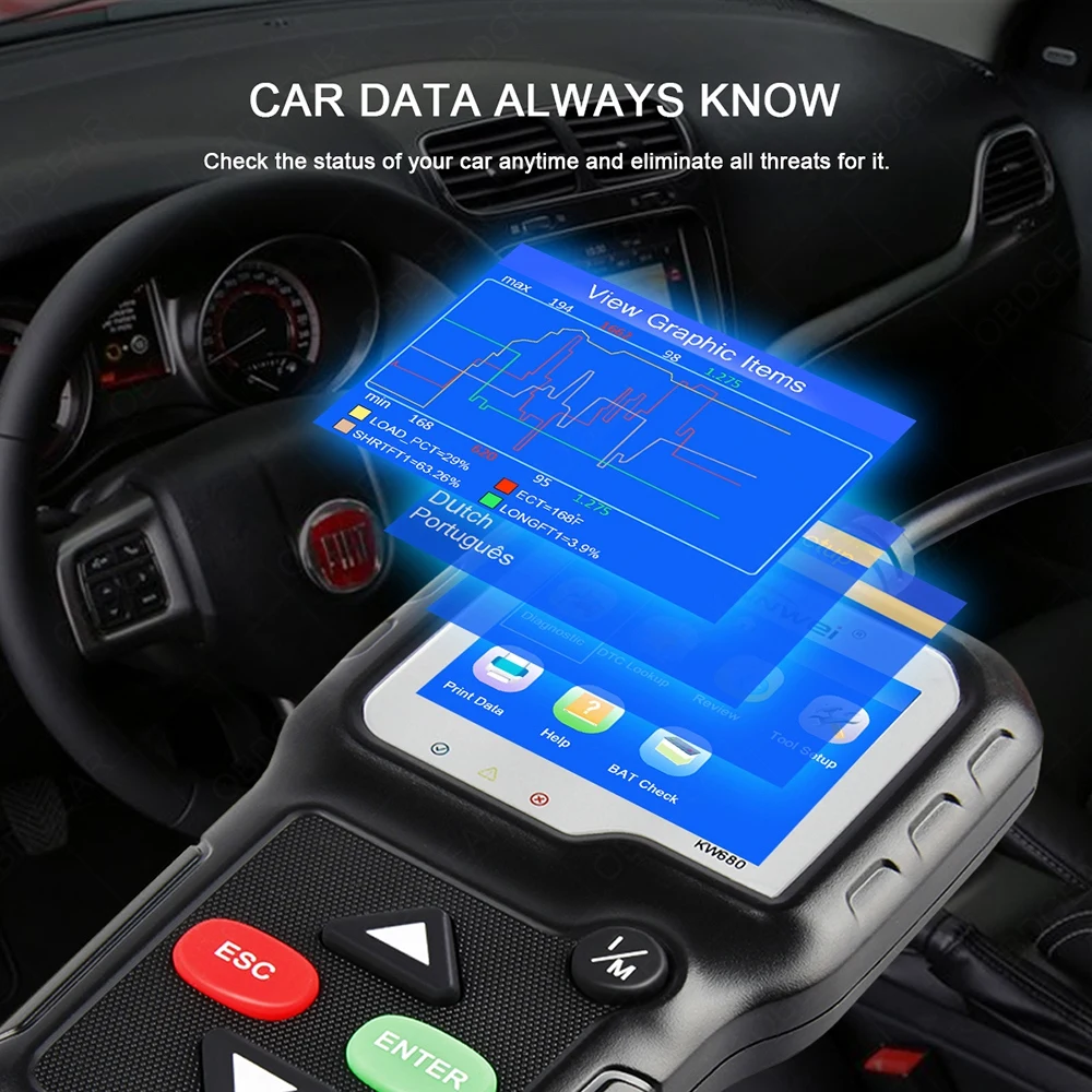 KONNWEI KW680 OBD2 Автомобильный сканер Авто Автомобильные инструменты для диагностики