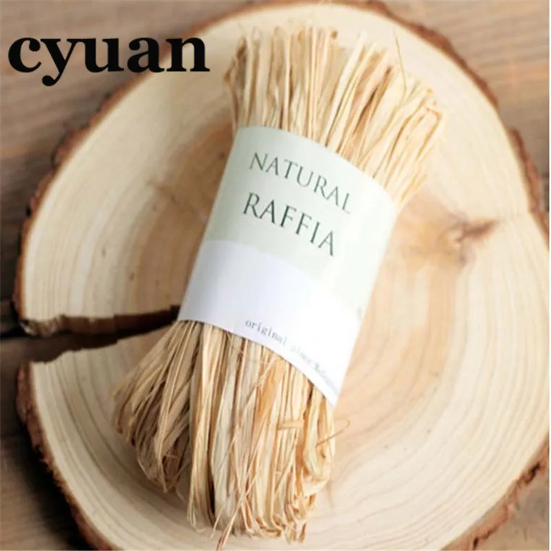 En oferta Cyuan-Cuerda de rafia Natural para decoración del banquete de boda, 10 m/bolsa, artesanías, regalo de invitación de boda dg5oR9m9