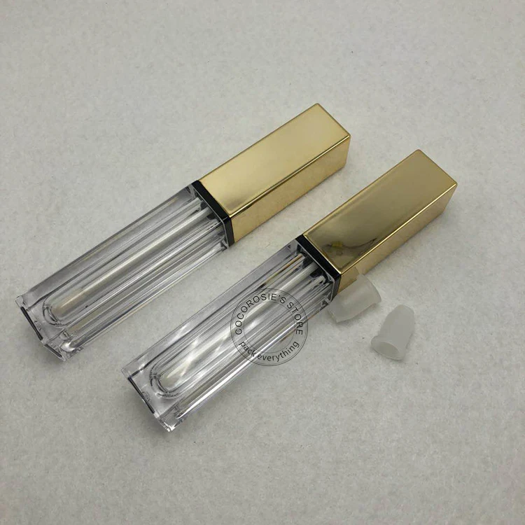 

10 PCS Empty lip gloss tube 5.5ML Lip gloss container makeup lip oil container gold cap