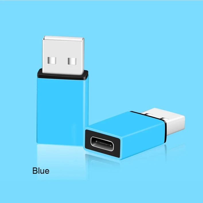 Usb type-C OTG адаптер USB штекер type-C Женский адаптер конвертер для Macbook Nexus 5X6 P Oneplus 2 3 PC зарядный адаптер синхронизации - Цвет: Синий