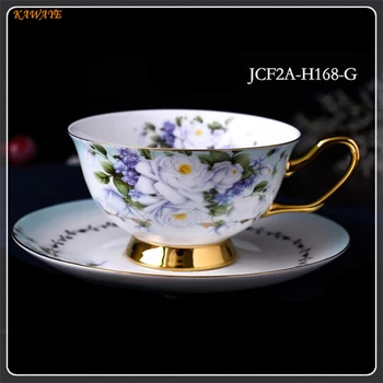 

1 pcs Europe Noble Bone China Coffee Cup Saucer Spoon Set Luxury Ceramic Top-grade Coffee Party Drinkware 5ZDZ482