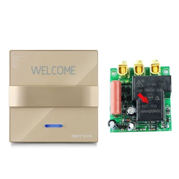 

1PCS 86x86cm Smart Power Switch Magnetic Card Electric Switchs 220V / 40A Button Insert Button Power Control Socket Hotel