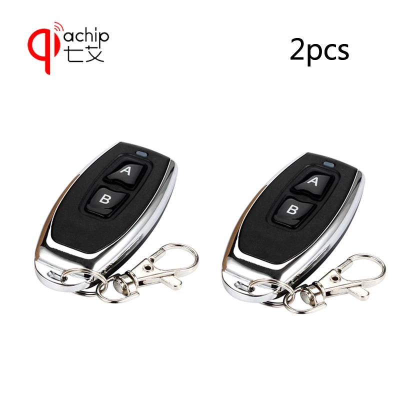

QIACHIP 433MHz 2 Button RF Remote Control Learning code 1527 EV1527 For Gate garage door controller Alarm