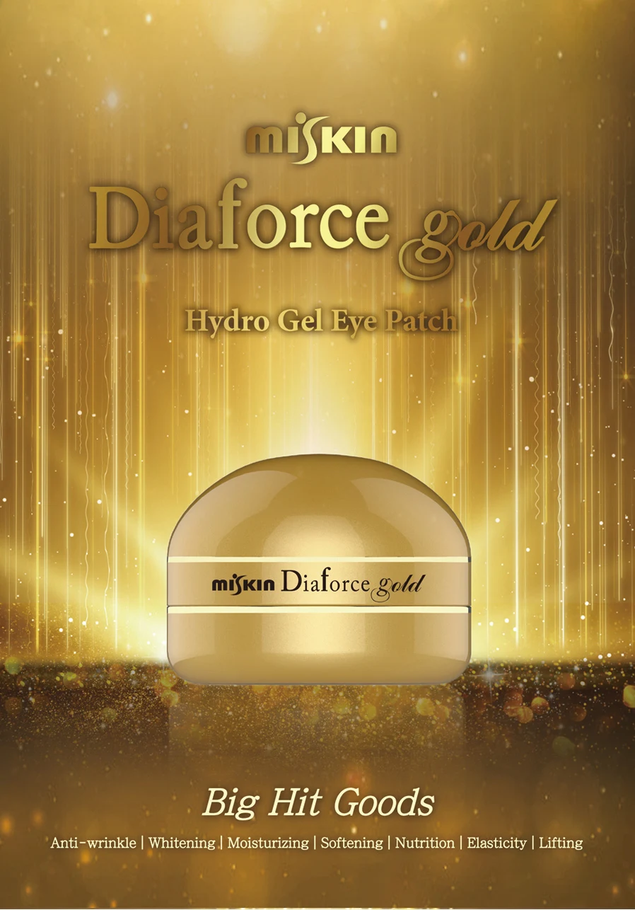 Folhas sob Olho Coreia Miskin Diaforce Ouro Hydrolised Colágeno Gel Olho Remendo 60 Anti Rugas Removedor Círculo Escuro 2 olho remendo 60 folhas sob olho remendo