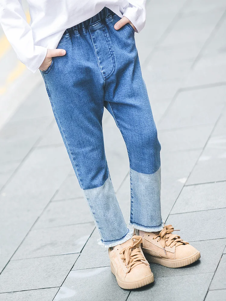 

2019 Toddler Girls Jeans Fille Spring Kids Clothes Teenager New Fashion Denim Pencil Pants Children's Jeans For Girls 8 12 10 14