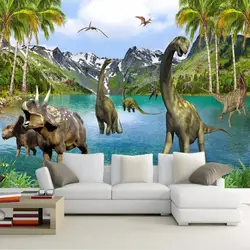 Настраиваемое настенное ткань 3D динозавр лес обои детская Спальня Гостиная фон покрытия стен дома росписи декора