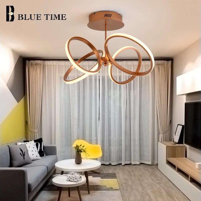 

Gold Rings Modern Led Ceiling Light AC110V 220V Creative Chandelier Ceiling Lamp For Living room Bedroom Kitchen Hotel Hall Lamp