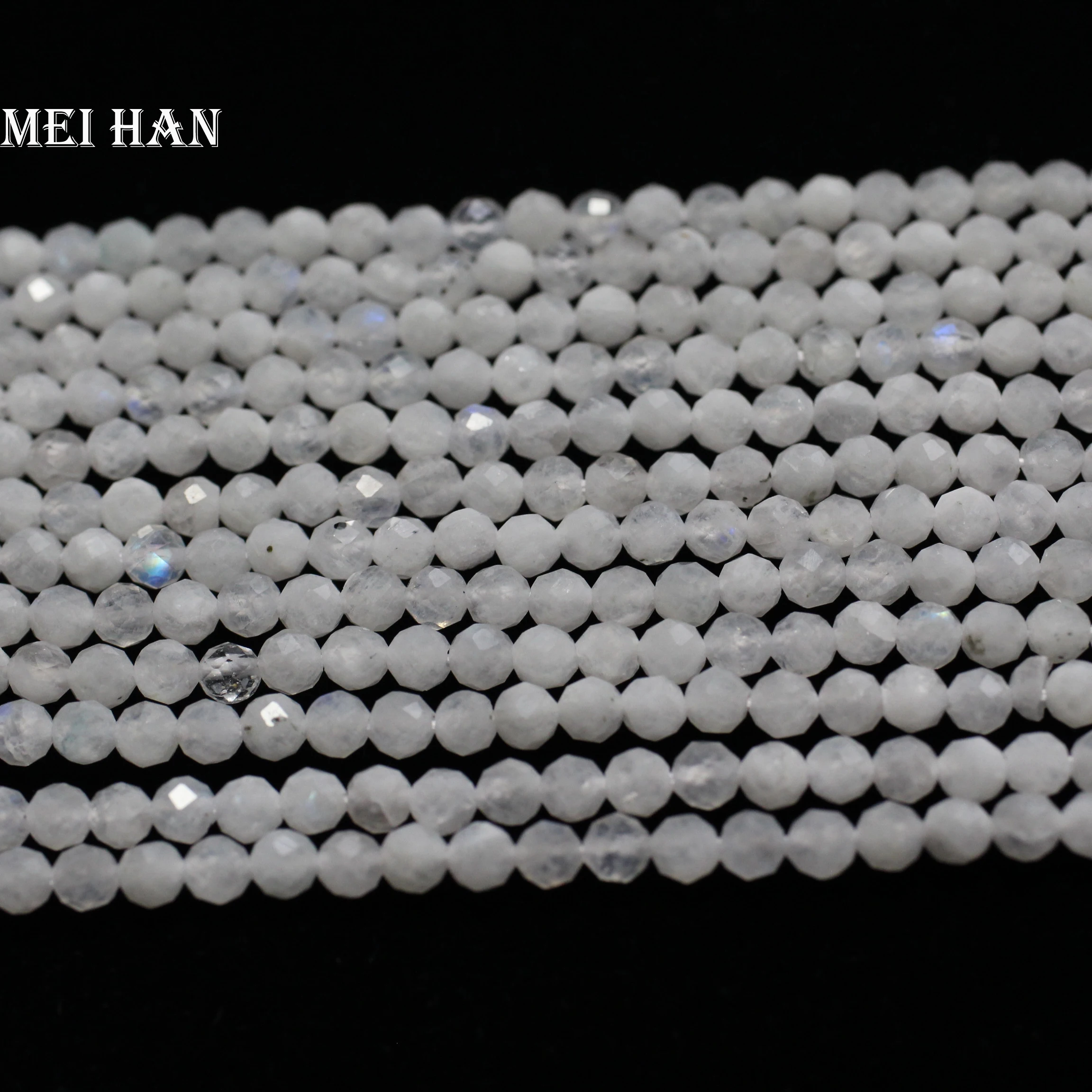 

Free shipping wholesale 3.5mm (4 strands/set) Natural Moonstone seed beads faceted round loose beads for jewelry design or gift