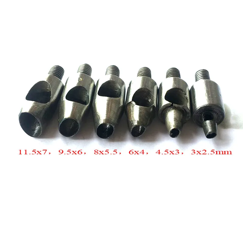 Oval hole cutter punch tool die use with universal hand press different sizes 
