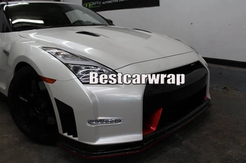 

Nacre Pearl Glossy white vinyl Car Wrap film air release/ candy white covering For Car Styling Vehicle wraps skin 1.52*20M/Roll