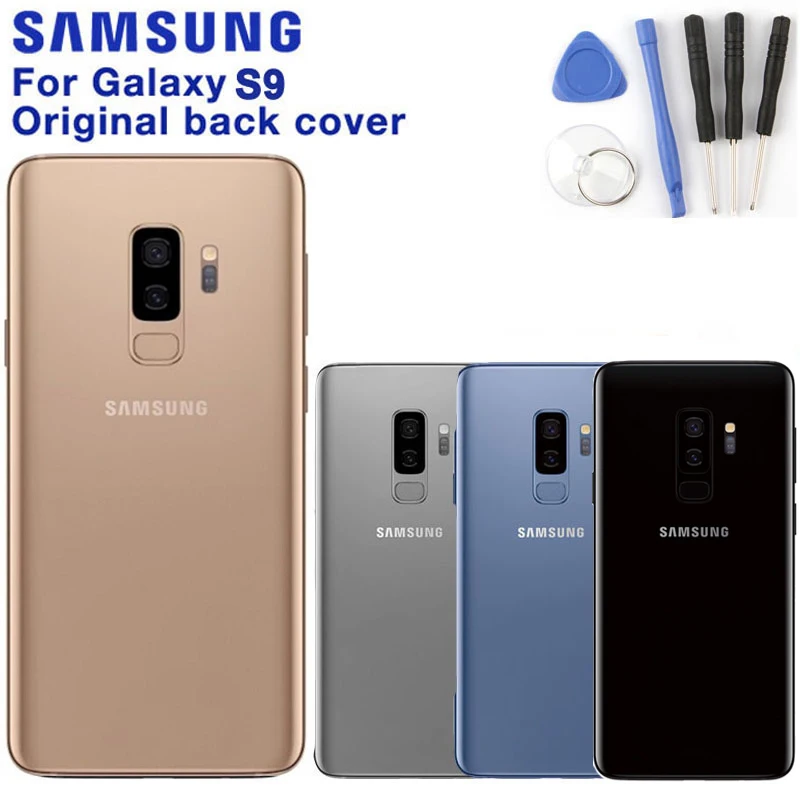 

Original SAMSUNG Back Battery Cover For GALAXY S9 G9600 Back Cover Cases Phone Battery Glass Backshell