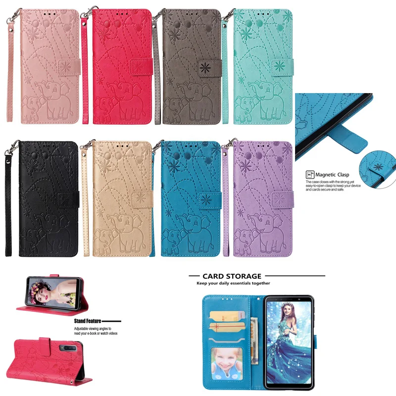 

Case for samsung A750 A6 a6plus Cover Soft Silicone Back Cover Leather Flip Case For A320 A520 A92018 Phone Cases