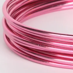 Colorful Aluminum Wire for DIY Jewelry and Crafts - 3M Roll (Fuchsia)