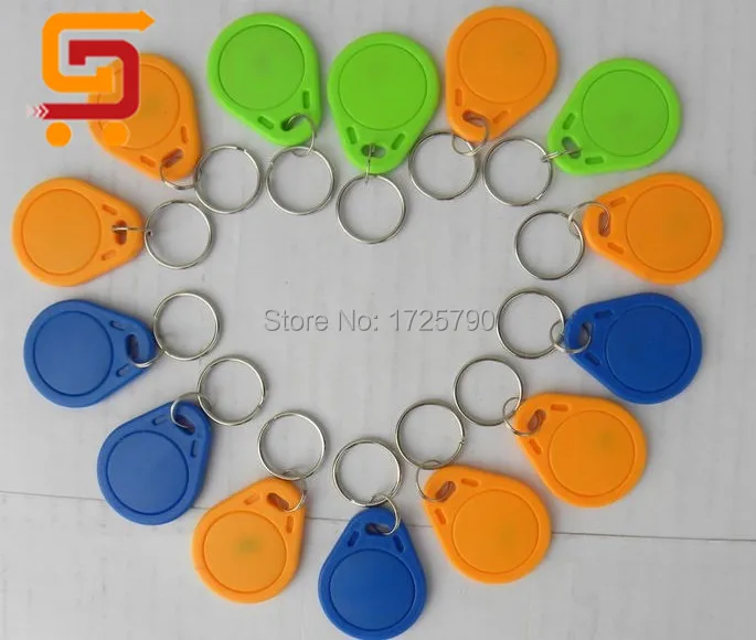 

100pcs Free Shipping 13.56mhz rfid key fob keyfobs Keychain Non-Contact IC Card Can't Copy