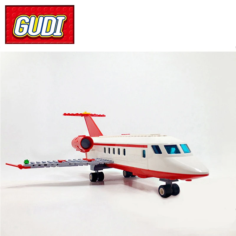 GUDI 8911 город VIP самолет 334 шт. наборы строительных блоков Детские Кирпичи DIY