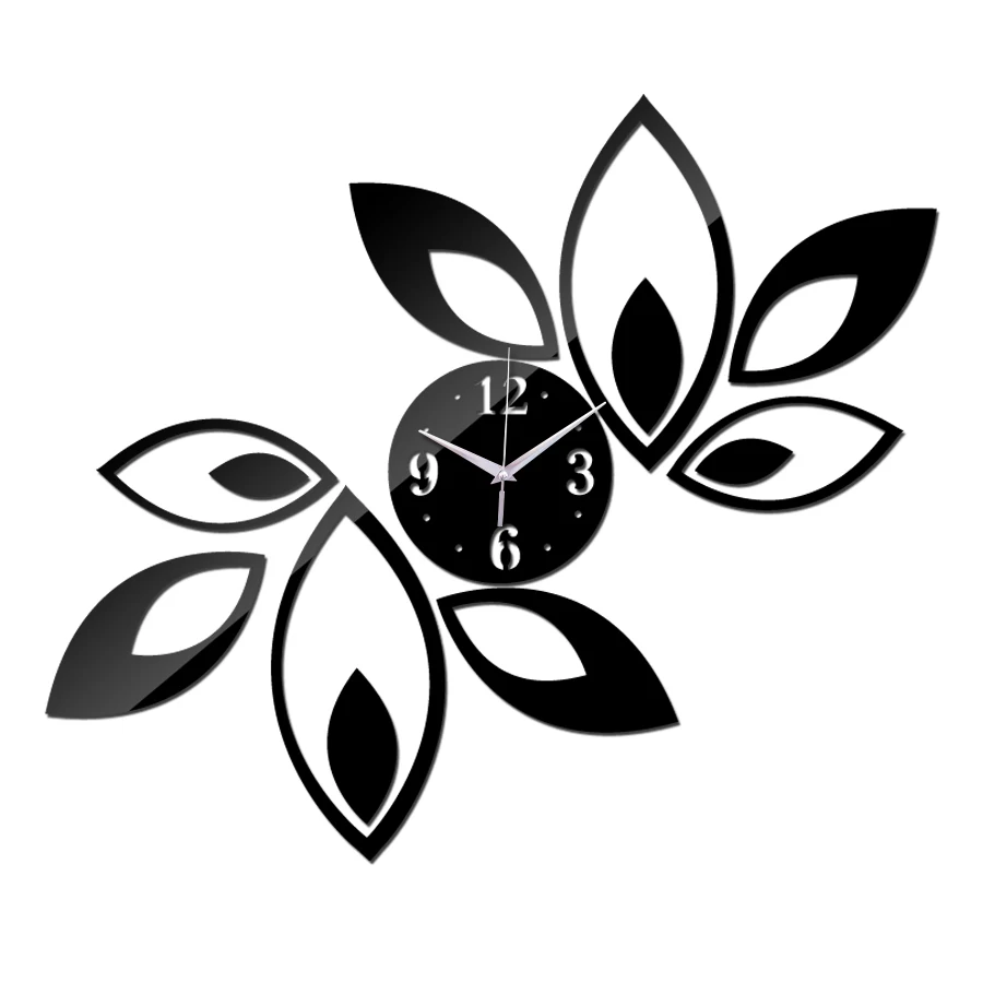 

Quartz Reloj Pared On Wall Home Decor Multicolor Leaveacrylic Hot Sale S Mirrored Design,3d Watch Living Room,unique Gifts