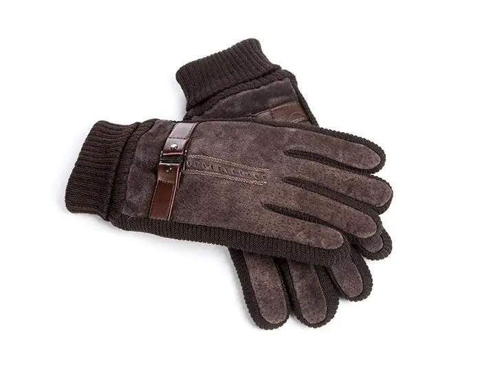 NDUCJSI противоскользящие Guantes мужские зимние перчатки кожаные зимние варежки противоскользящие экраны теплые перчатки грелка для рук шерстяные перчатки