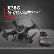 

X38G Smart Selfie GPS RC Drone Quadcopter with Real Time 4K Wifi FPV Wide Angle Camera Hovering One Key Return Headless Mode