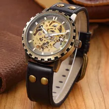 Men’s Vintage Bronze Watch Top Luxury Brand Automatic Watches Antique Style Wristwatch Mechanical Clock