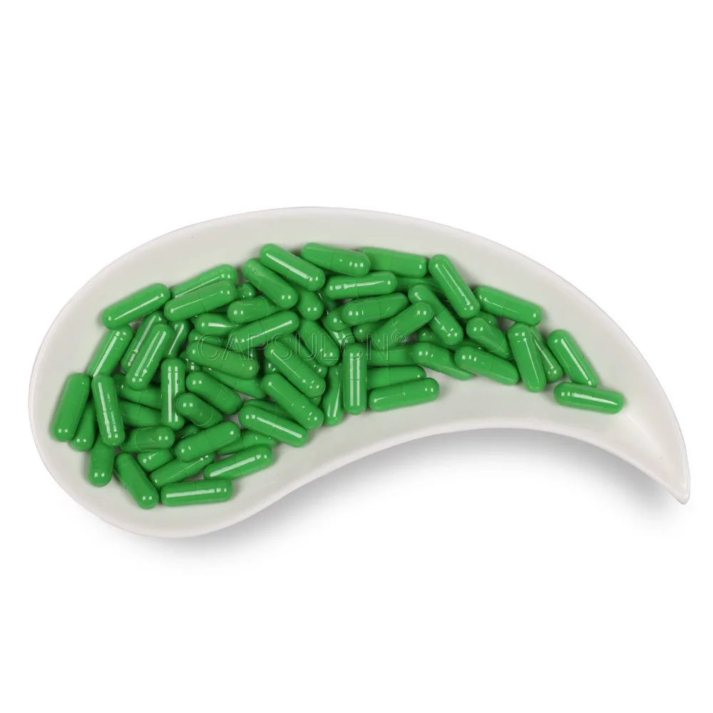 

5000 Pieces / Carton, Apple Green Colored (Size 00) Empty Joined Gelatin Capsules