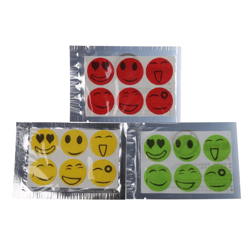 

60Pcs/bag Smile Patches Natural Citronella Oil Insect Mosquito Repellent Sticker Set