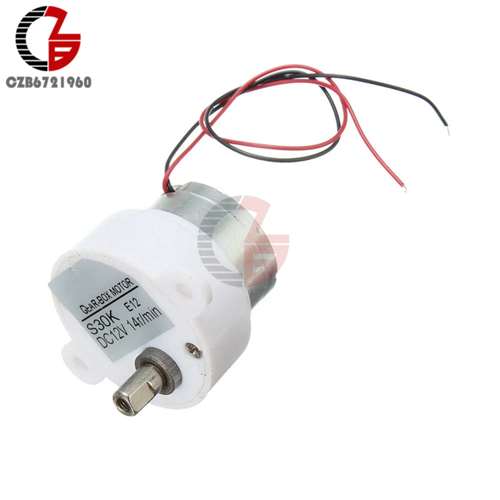 Courant Direct 12 V 14 tr/min 2 fils Electric Geared Box reduction Motor S30K US Courant Direct 12 V 14 tr/min 2 fils Electric Geared Box reduction Motor S30K US