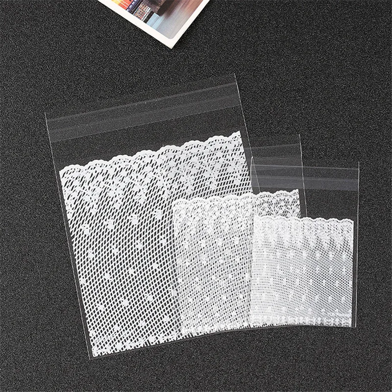 

Lace pattern Candy Bag 100pcs/set 4 size cheap gift boxes Cookie Box Self Adhesive Gift box birthday Party Wedding decoration