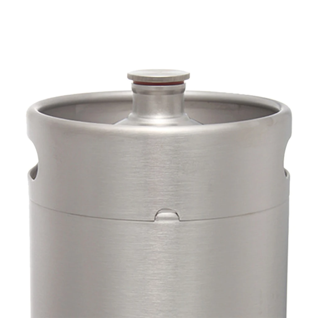 Mini Keg Growler Stainless Steel Barrel Holds Beer Double Handles,2L,3.6L,5L Silver  
