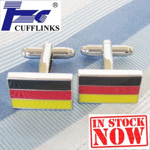 

German Flag Cufflink Cuff Link 2 Pairs Free Shipping Promotion