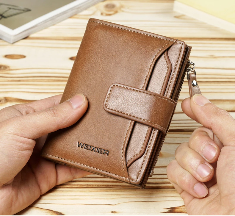 WEIXIER кошелек молодежь мужская сумка клатч короткая заметка носимых Вертикальная секция прилив человек мешок водителя бумажник для документов