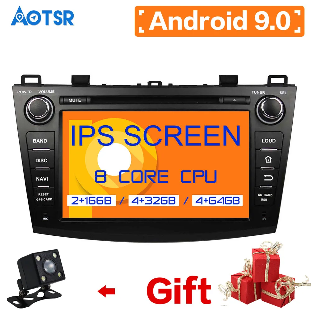 Excellent Android 9.0 Car GPS Navigation DVD Player For Mazda3 Mazda 3 Axela 2009-2012 stereo headunit multimedia 2din radio tape recorder 0