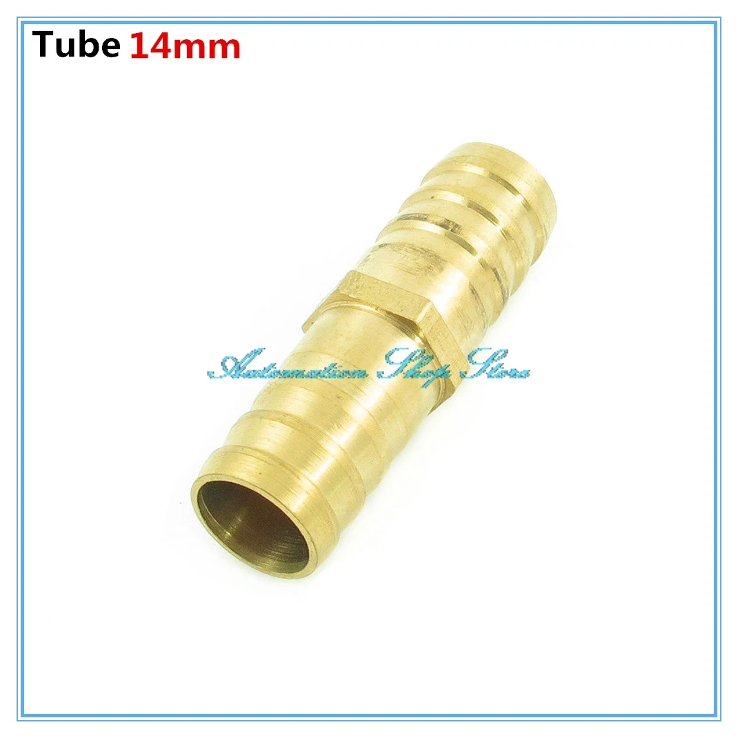 5pcs Tube OD 14mm Hose Barb Brass Pipe Fitting Straight Copper Barbed Coupler Connector Adapter | Обустройство дома