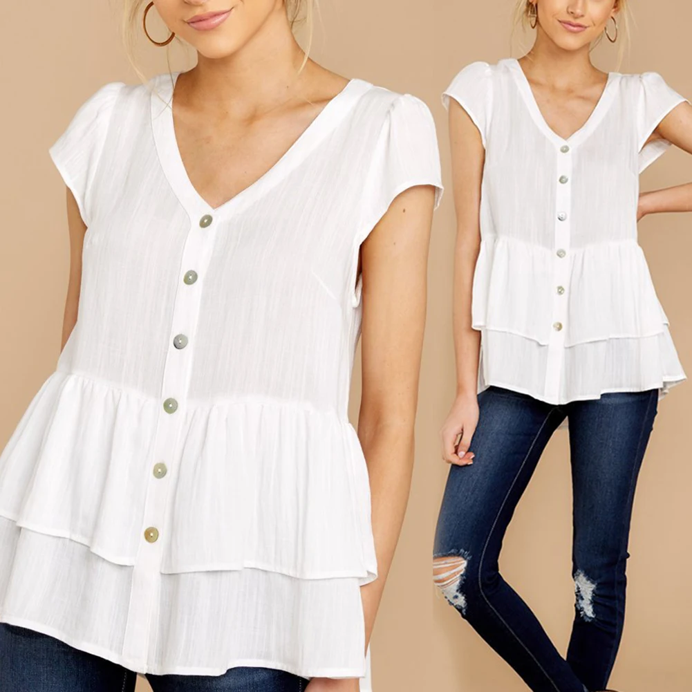 Playera Manga Corta Weekend Plus Cuello V Para Mujer