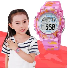 COOLBOSS 2019 Fashion Electronic Sport Children Watch Cute Kids Watches Boys Girls Clock LED Digital Wristwatch for Boy Girl