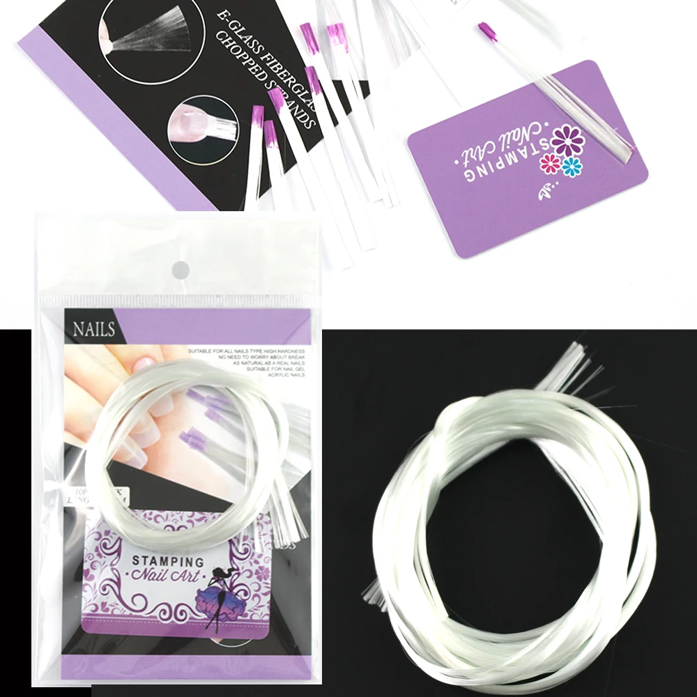 Description Picture 4 of item1m/1.5m/2m Silk Fiberglass Nail Form Nail Art Fiberglass For UV Gel Nail Form White Acrylic Nail Extension Tips Manicure Tool
