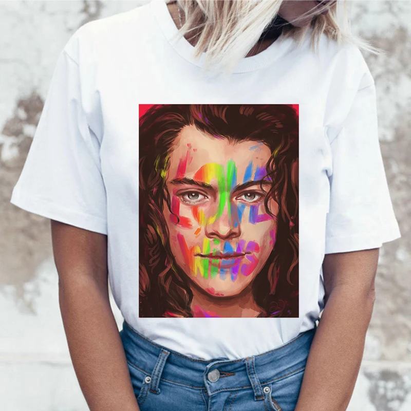 Модная футболка Harry Styles для женщин, Футболка Harajuku с принтом Ullzang 90 s, футболки с рисунками для женщин - Цвет: 3823