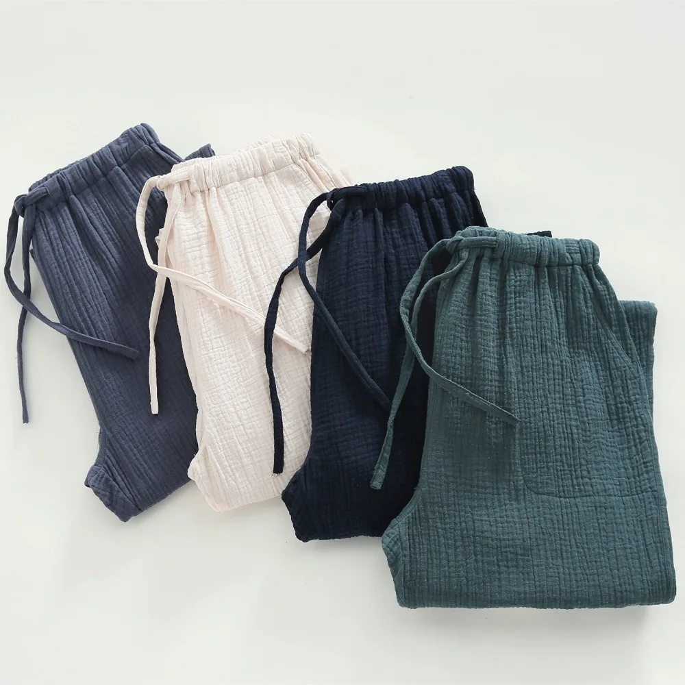 Plus Size Cotton Soft Spring Summer Women's Sleep Bottoms Pajamas Bottoms Sleepwear Pants Loose Pajamas Women Men Pajamas Pants