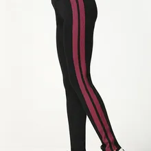 Женские эластичные леггинсы с двумя полосками для фитнеса, быстросохнущие, высокая талия, длина по щиколотку, энергетические брюки, брюки, ropa mujer