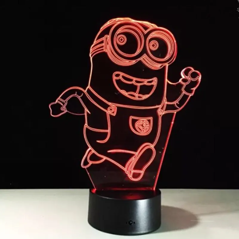 Покемон Пикачу 3D 7 цветов светодиодный ночник для детей сенсорный светодиодный Usb Настольный Lampara Lampe детский спальный ночник - Испускаемый цвет: 7 Colors Change
