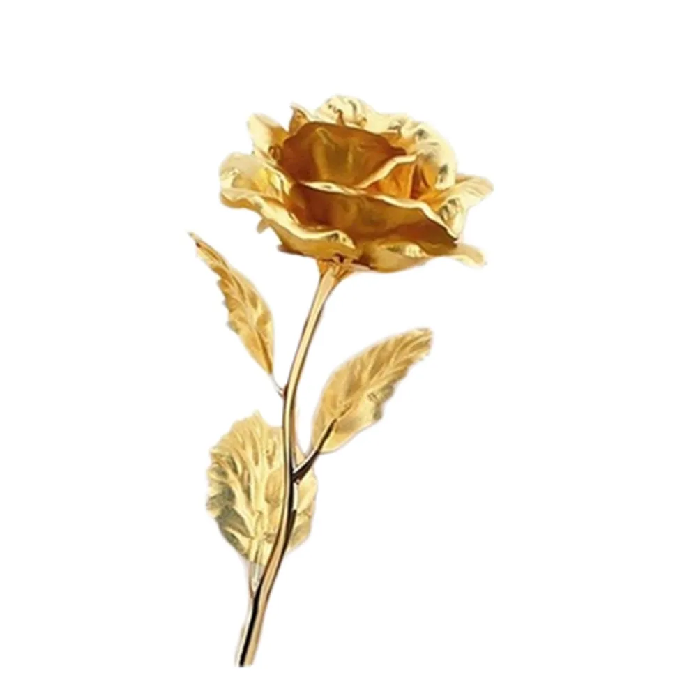 1 шт. Золотая фольга Свадебные украшения в виде роз Золотое розовое золото окунутые Искусственные цветы золото Искусственный цветок розы 6 цветов