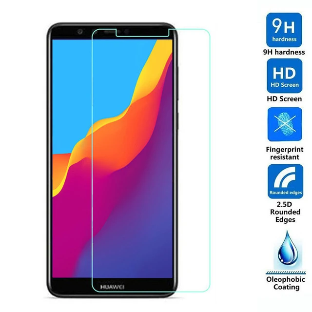 2.5D Tempered Glass For Huawei Y9 2018 Protective Film 9H Explosion-proof LCD Screen Protector FLA-L22 FLA-LX2 | Мобильные телефоны